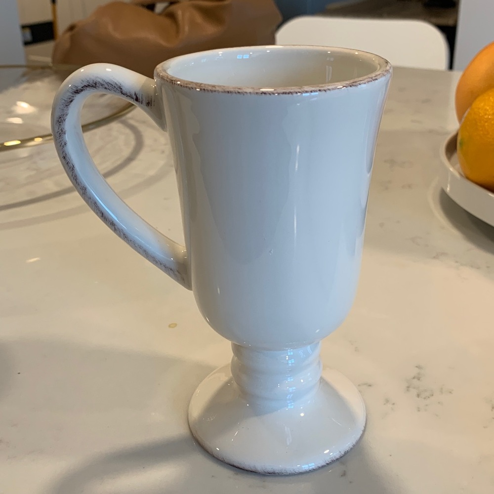 Pottery Barn Rustic Blanca White Mug
